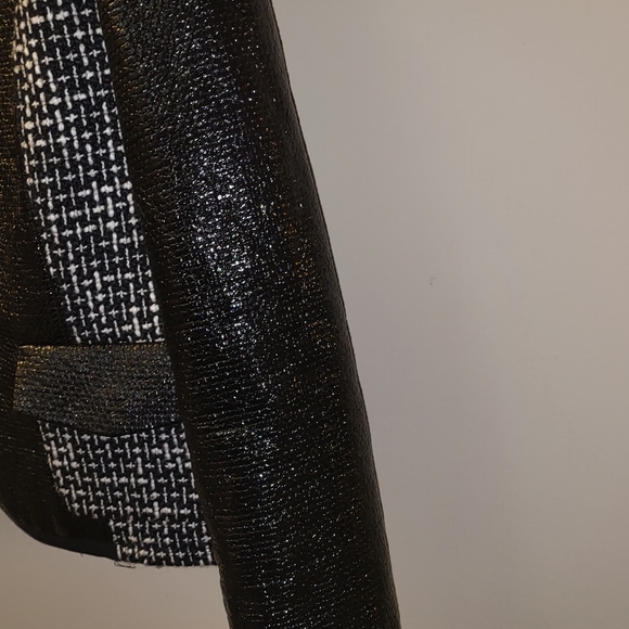 Tory Burch Daria Tweed Black Moto Jacket - Picture 11 of 14